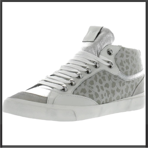 Marc Fisher Shoes - Marc Fisher White and Gray High-Top Sneakers